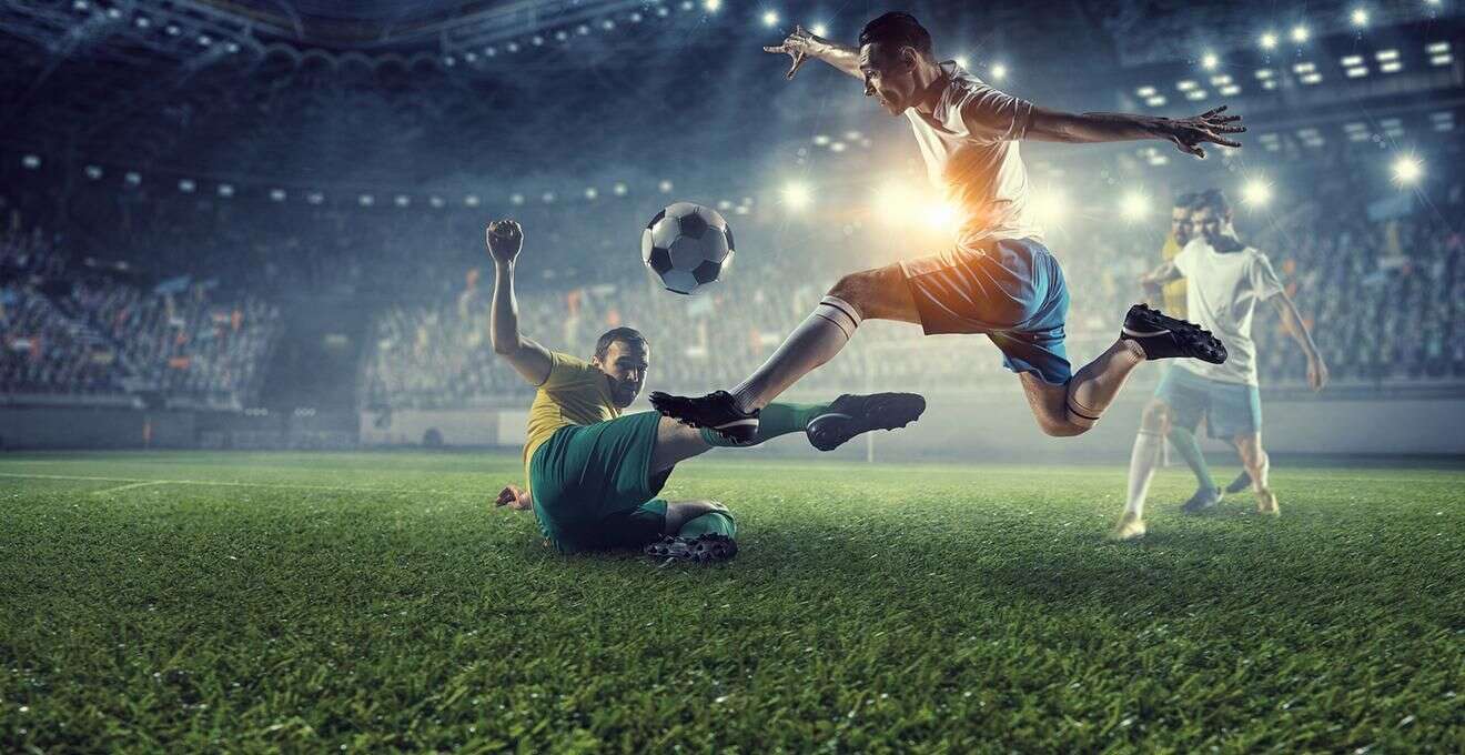 Stadio di calcio durante una partita